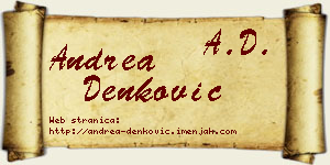 Andrea Denković vizit kartica